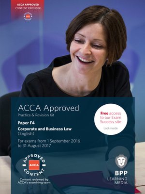 cover image of ACCA F4 Corporate and Business Law (English) (2016)